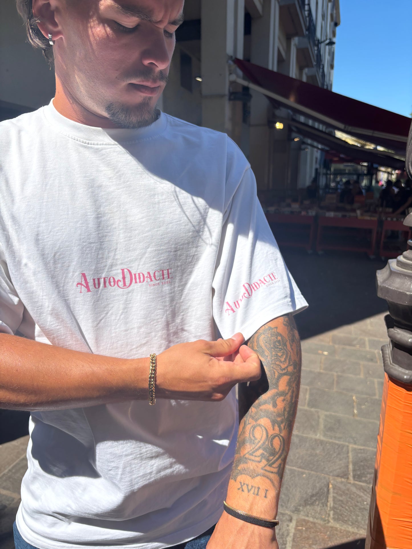 T-SHIRT UNISEXE AUTODIDACTE WHITE OPTIC